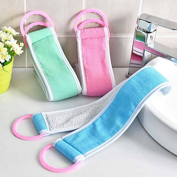 免搓澡巾拉背款加厚双面搓泥洗澡巾长条搓背巾拉背条